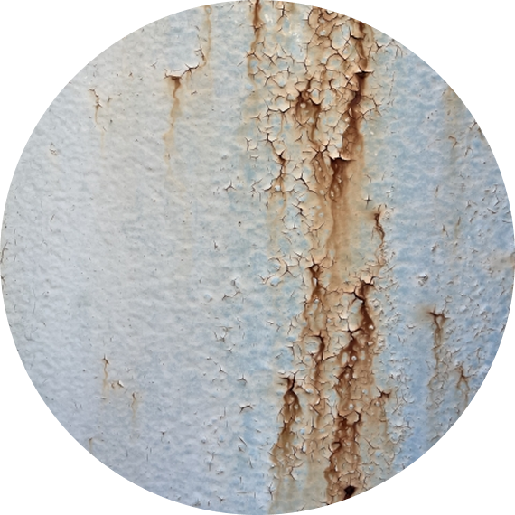 金属製の外壁のサビ