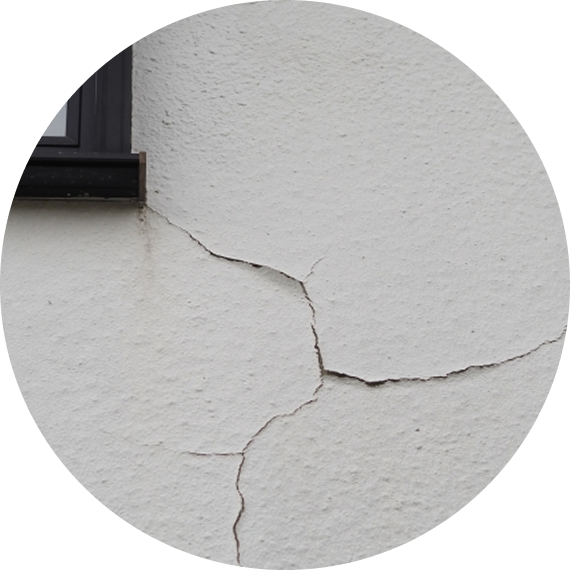 モルタルの割れ・欠け