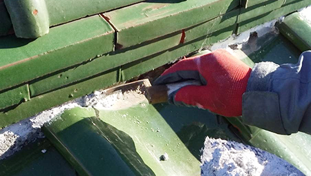 漆喰詰め直し工事